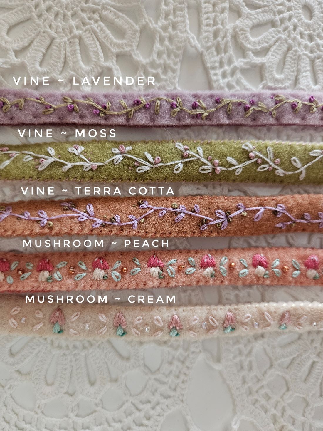 Hand Embroidered Bracelets