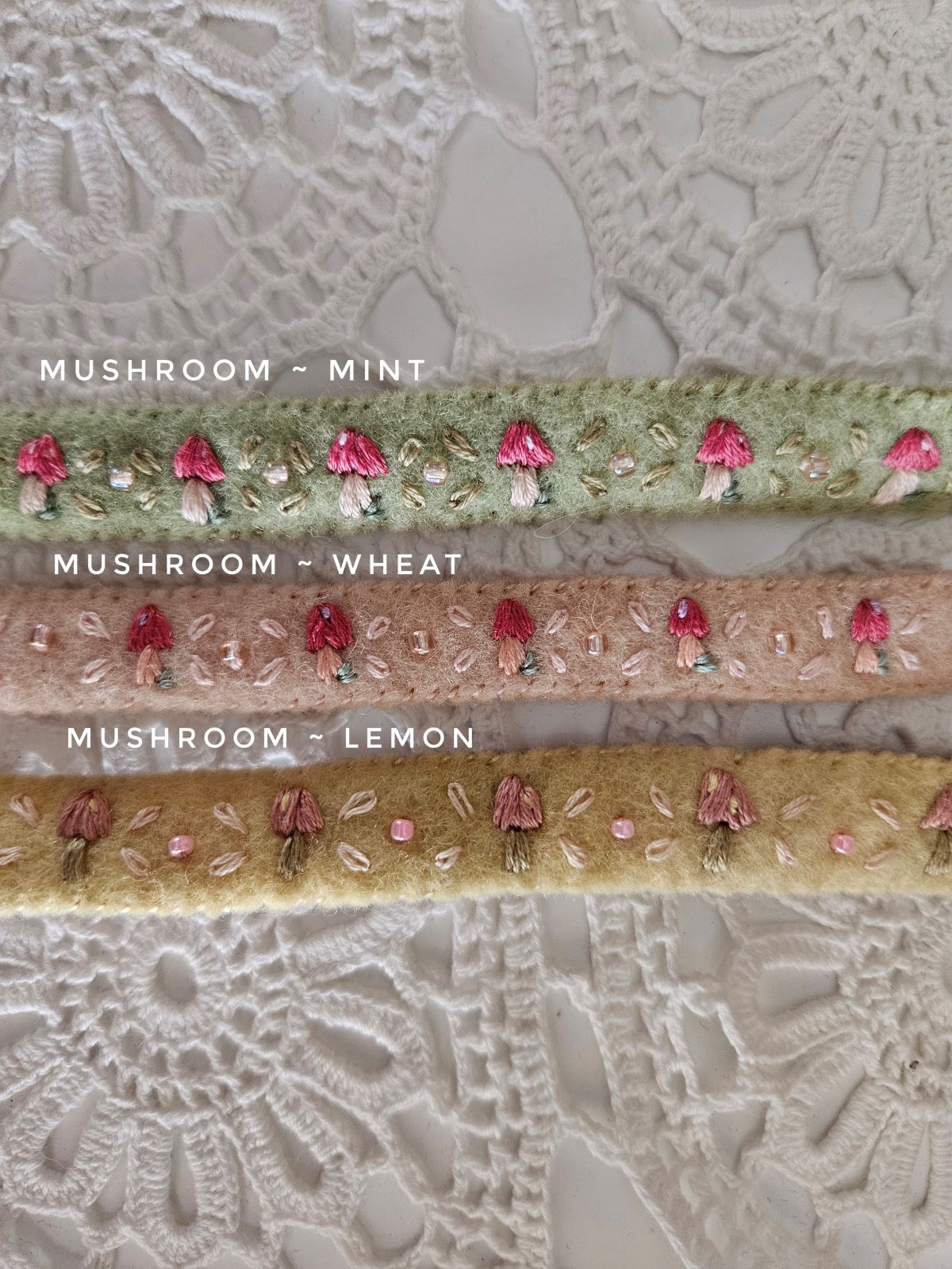 Hand Embroidered Bracelets