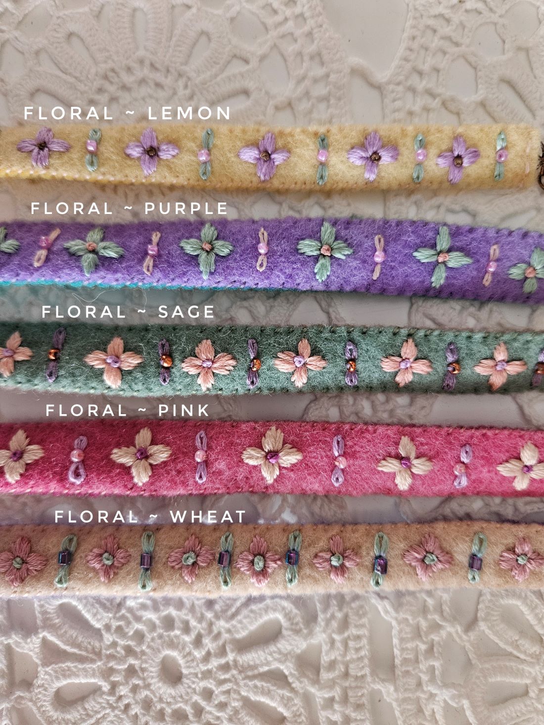 Hand Embroidered Bracelets