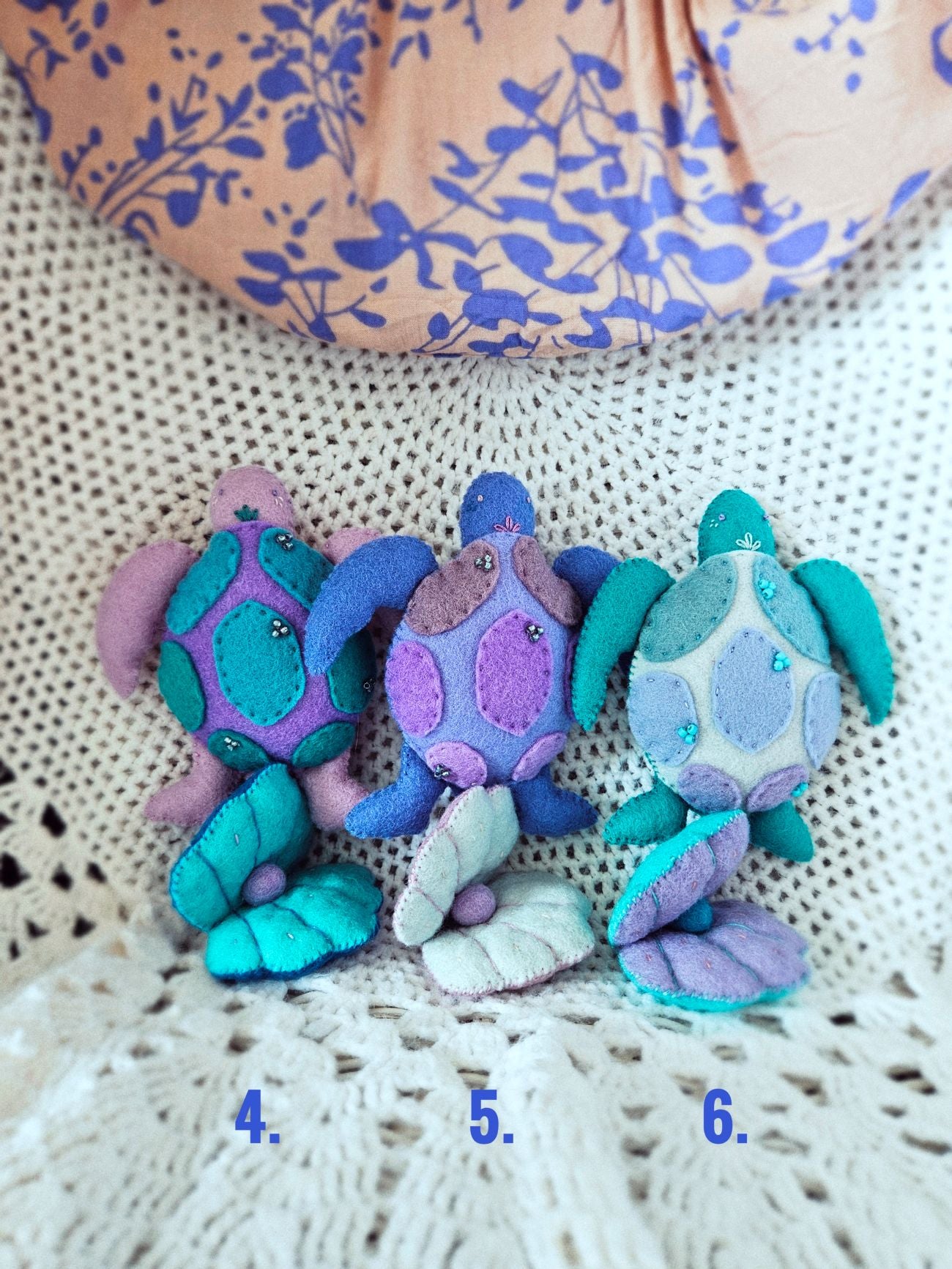 Felt Sea Turtles & Clams