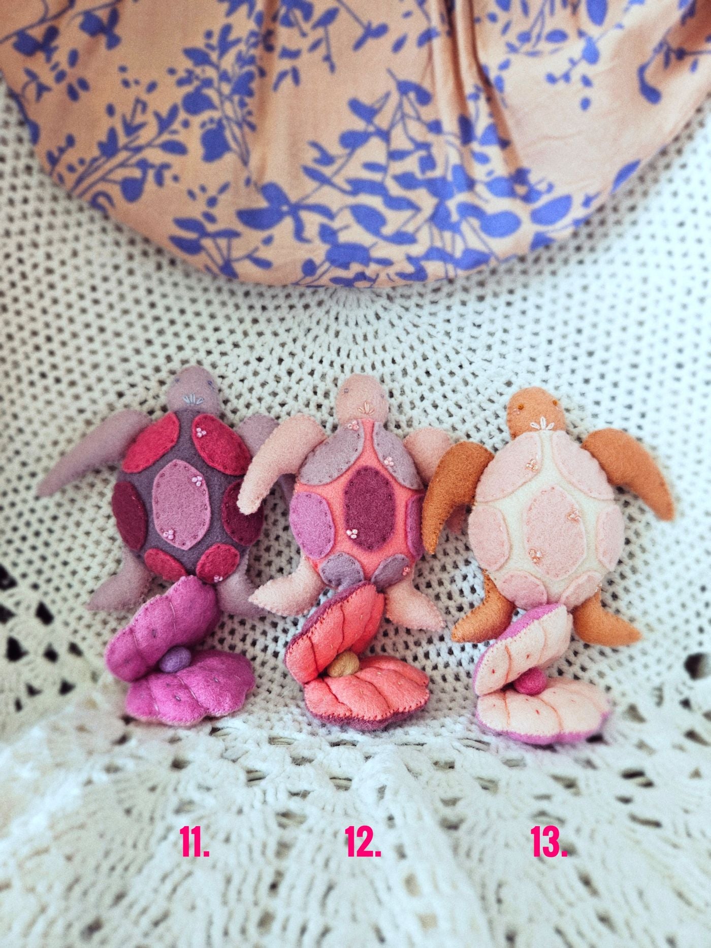Felt Sea Turtles & Clams