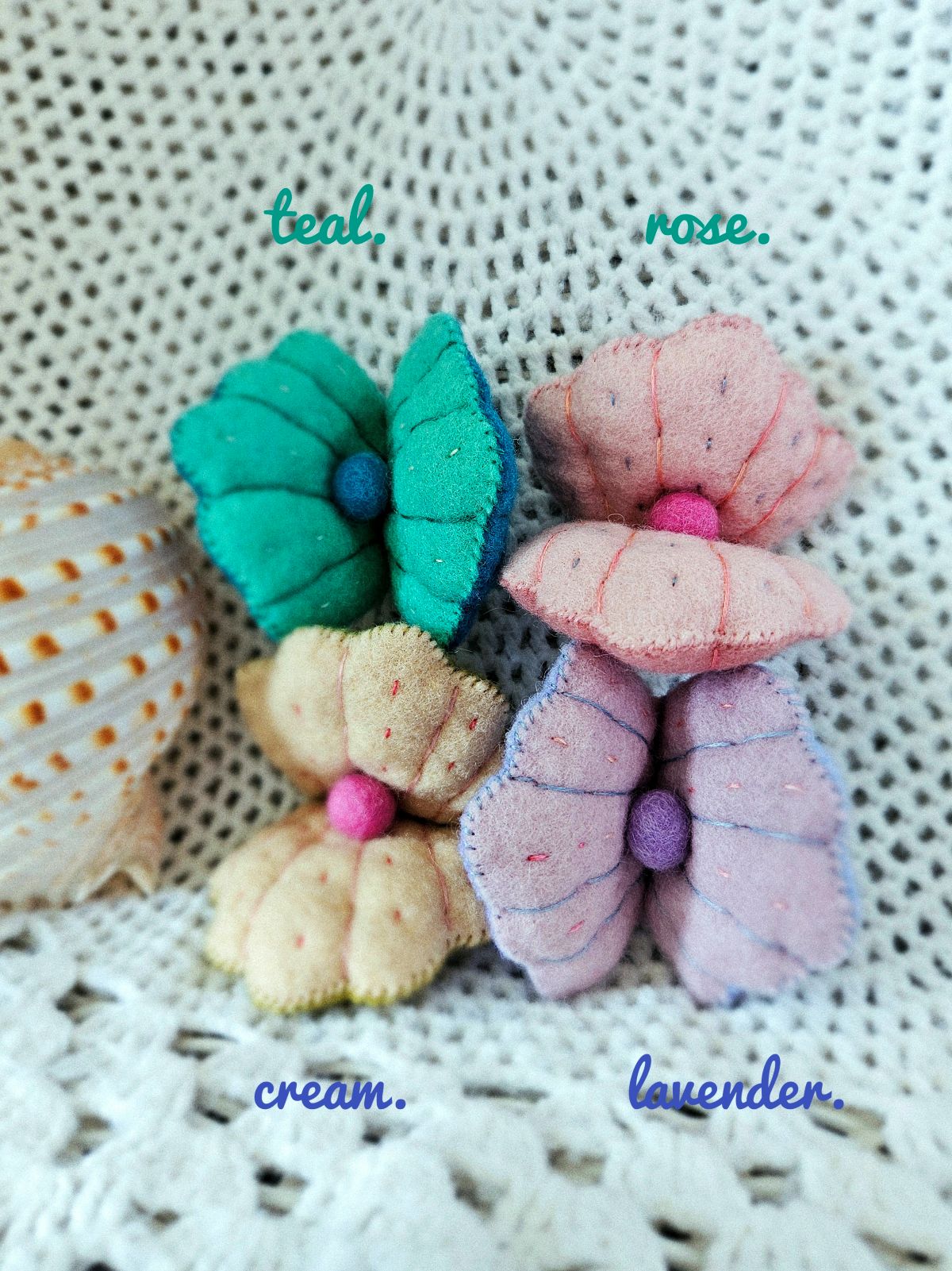 Felt Clam Shells