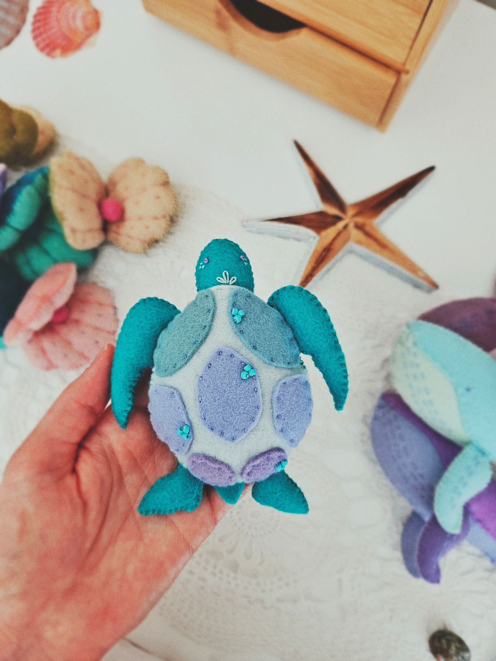 Felt Sea Turtles & Clams